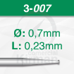 Imagen de Pack 6 fresas de rueda de acero (3) Ø:0.7mm y L:0.23mm