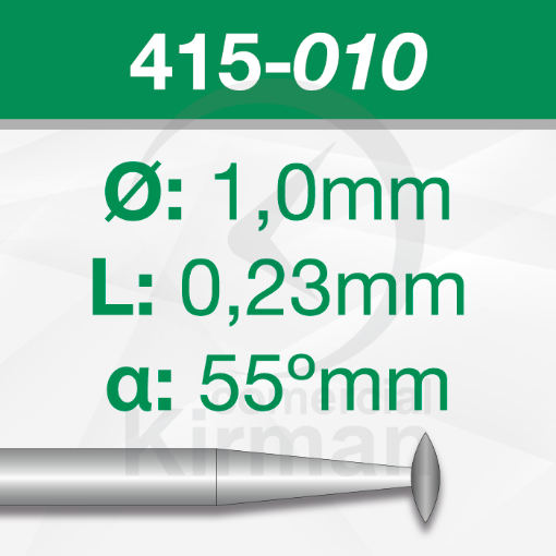 Imagen de Pack 6 fresas de lentes de acero (415) Ø:1.0mm