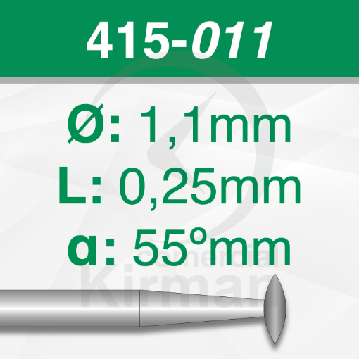 Imagen de Pack 6 fresas de lente de acero (415) Ø:1.1mm