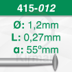 Imagen de Pack 6 fresas de lente de acero (415) Ø:1.2mm