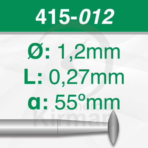 Imagen de Pack 6 fresas de lente de acero (415) Ø:1.2mm