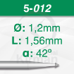 Imagen de Pack 6 fresas puntiagudas de acero (5) Ø:1.2mm y L: 1.56mm
