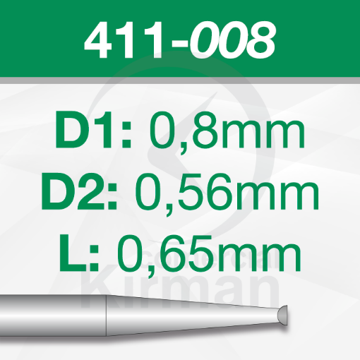 Imagen de Pack 6 fresas huecas de acero (441) Ø0.8mm