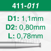 Imagen de Pack 6 fresas huecas de acero (441) Ø1.1mm