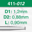 Imagen de Pack 6 fresas huecas de acero (441) Ø1.2mm