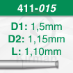 Imagen de Pack 6 fresas huecas de acero (441) Ø1.5mm