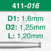 Imagen de Pack 6 fresas huecas de acero (441) Ø1.6mm