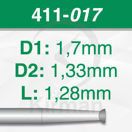 Imagen de Pack 6 fresas huecas de acero (441) Ø1.7mm