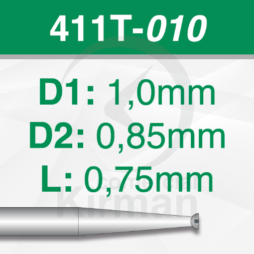 Imagen de Pack 6 fresas huecas Twincut de acero(411T) Ø:1.0mm
