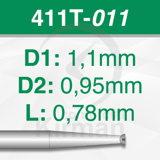 Imagen de Pack 6 fresas huecas Twincut de acero (411T) Ø:1.1mm