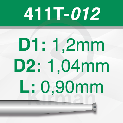 Imagen de Pack 6 fresas huecas Twincut de acero (411T) Ø:1.2mm