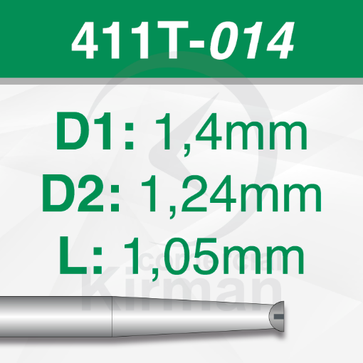 Imagen de Pack 6 fresas huecas Twincut de acero (411T) Ø:1.4mm