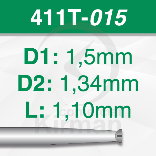 Imagen de Pack 6 fresas de acero Twincut de acero (411T) Ø:1.5mm