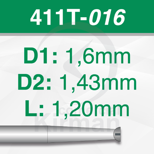 Imagen de Pack 6 fresas huecas Twincut de acero (411T) Ø:1.6mm