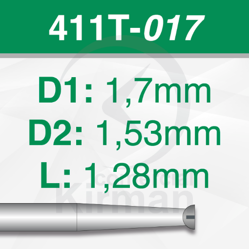 Imagen de Pack 6 fresas huecas Twincut de acero (411T) Ø:1.7mm