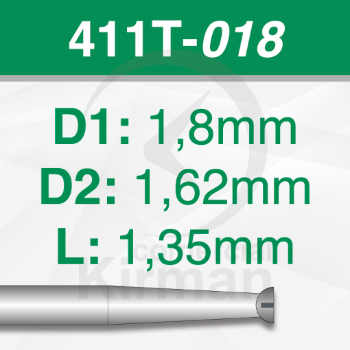 Imagen de Pack 6 fresas huecas Twincut de acero (411T) Ø:1.8mm