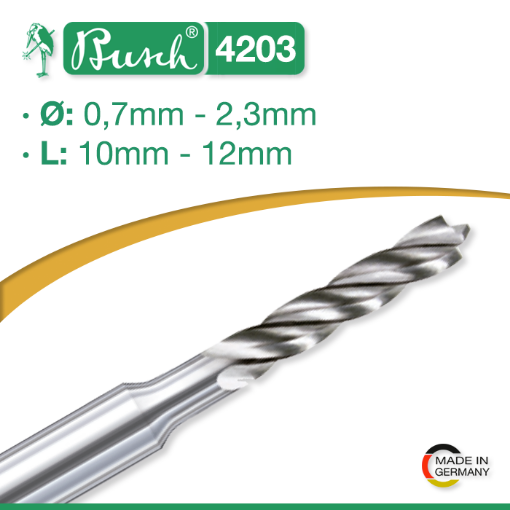 Imagen de Brocas carburo 4 labios Busch - 4203