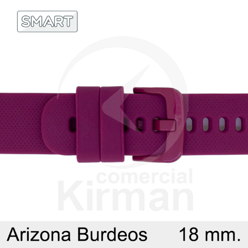 Imagen de Correa Smart silicona burdeos Arizona 18mm
