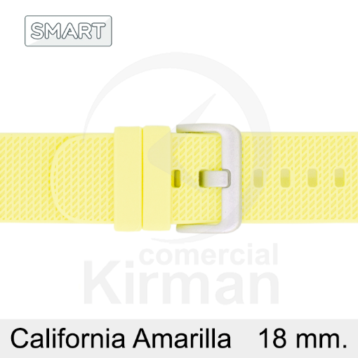 Imagen de Correa Smart silicona amarilla California 18 mm