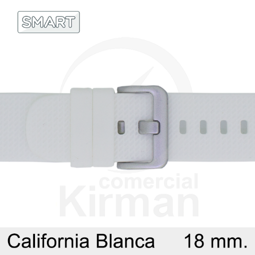 Imagen de Correa Smart silicona blanca California 18 mm
