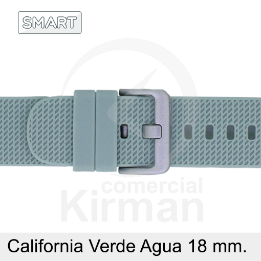Imagen de Correa Smart silicona verde agua California  18 mm