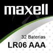 Imagen de Pack de 32 baterías de consumo alcalinas Maxell AA MA-LR06P32