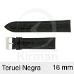 Correa de piel Teruel negra 12 mm