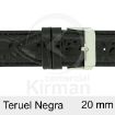 Correa de piel Teruel negra 12 mm