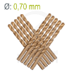 Imagen de 10 uds de brocas helicoidales HSS-Co cobalto Ø 0.70 mm