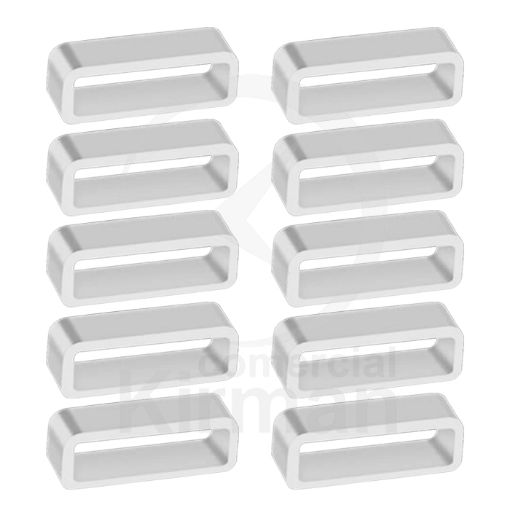 Imagen de 10 trabillas blancas de PVC