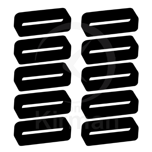 Imagen de 10 trabillas negras de PVC