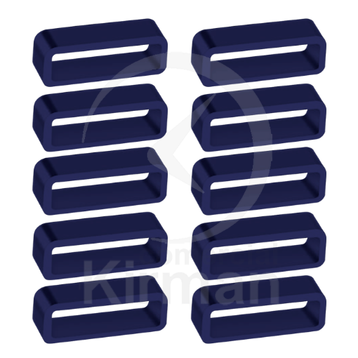 Imagen de 10 trabillas azules de PVC - 22 mm.