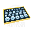 Imagen de Surtido de 25 tases reversibles de aluminio para colocar fondos y cristales