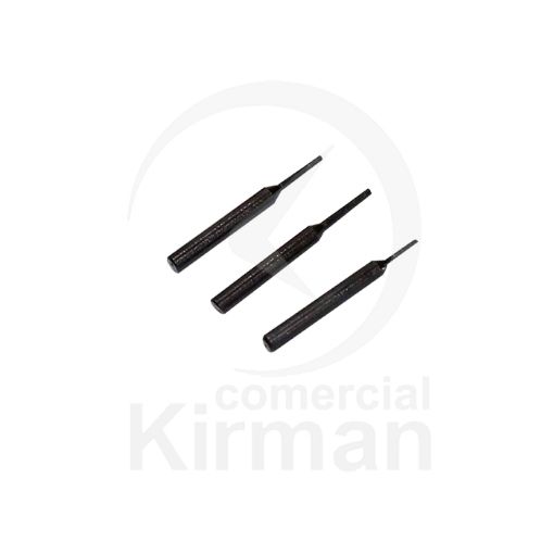Imagen de 3 punzones de 0.60, 0.80 y 1.10 mm