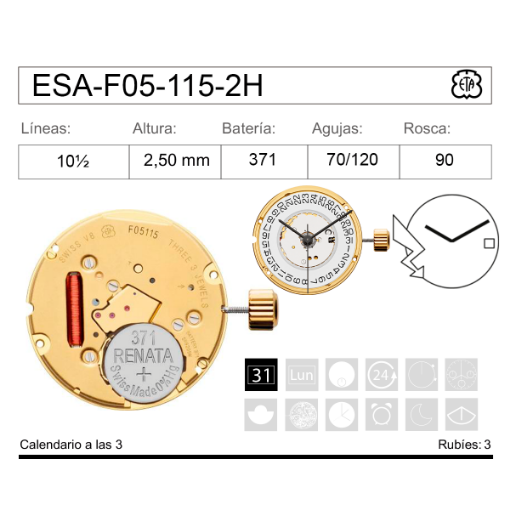 ETA F05.115-2H Original