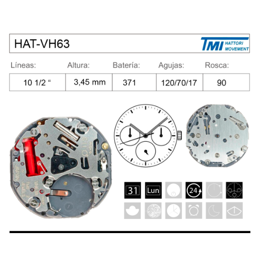 MOVIMIENTO HATTORY VH63