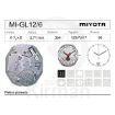 Imagen de Movimiento de pulsera Miyota 1L12 con calendario a las 6h