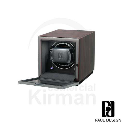 Watch Winder Paul Design Gentlemen 1D acabado madera de nogal para un reloj automático.