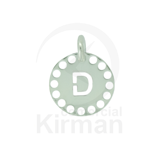 Imagen de Colgante troquelado letra D 14.0mm -  Plata 925