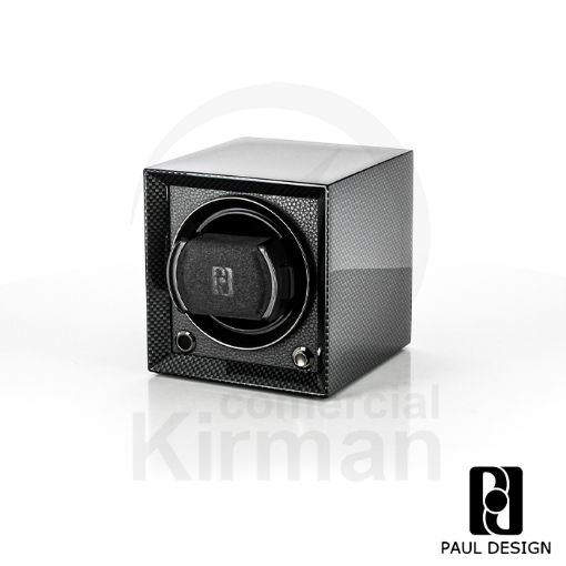 Watch Winder Paul Design Gentlemen 1 acabado carbono para un reloj automático deportivo.