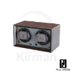 Caja rítmica doble Paul Design Gentlemen 2 acabado nogal para dos relojes automáticos.