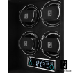 Imagen de Watch Winder Paul Design Gentlemen 4 Negro con Líneas - Caja Rítmica Cuádruple de Madera