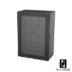 Caja rítmica profesional Paul Design Gentlemen 12 negro para carga de doce relojes automáticos.