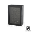 Caja rítmica profesional Paul Design Gentlemen 12 negro para carga de doce relojes automáticos.