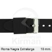 Imagen de Correa silicona negra Roma Extralarga 18 mm