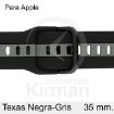 Imagen de Correa Smart Silicona Negra-Gris Texas 35 mm