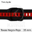 Imagen de Correa Smart Silicona Negra-Roja Texas 35 mm