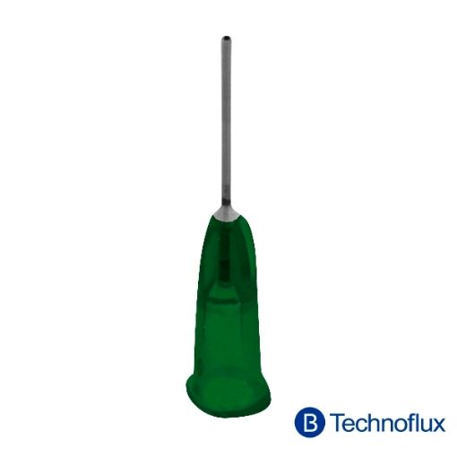 Imagen de Aguja verde Technoflux para la aplicación de soldadura en pasta de diámetro 0.84 mm