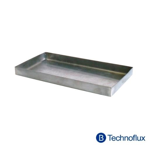 Imagen de Bandeja de acero inoxidable Technoflux para usar con ladrillos refractarios y aislantes térmicos