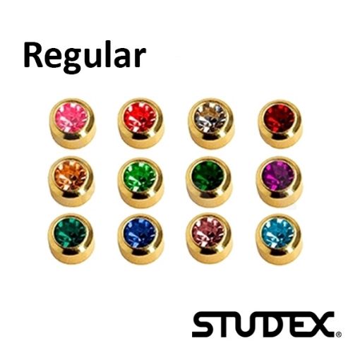 Studex Serie Regular Bola Dorada con Zirconita 